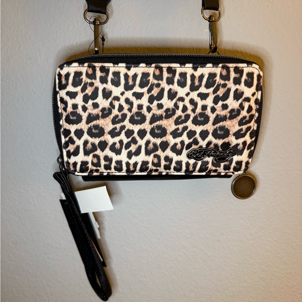 Ed Hardy Leopard and Heart Crossbody Bag - Picture 2 of 10